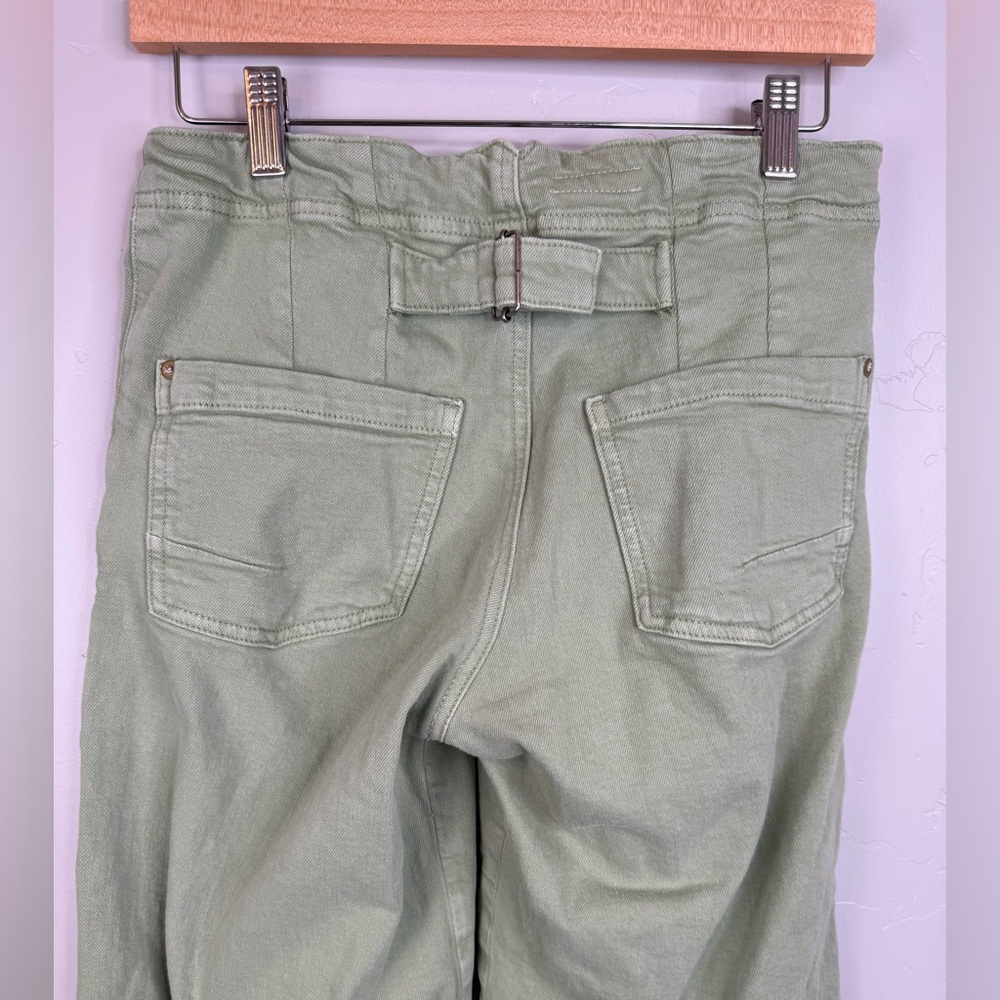 Anthropologie Light Green Wide-Leg Flare Jeans - Picture 6 of 15